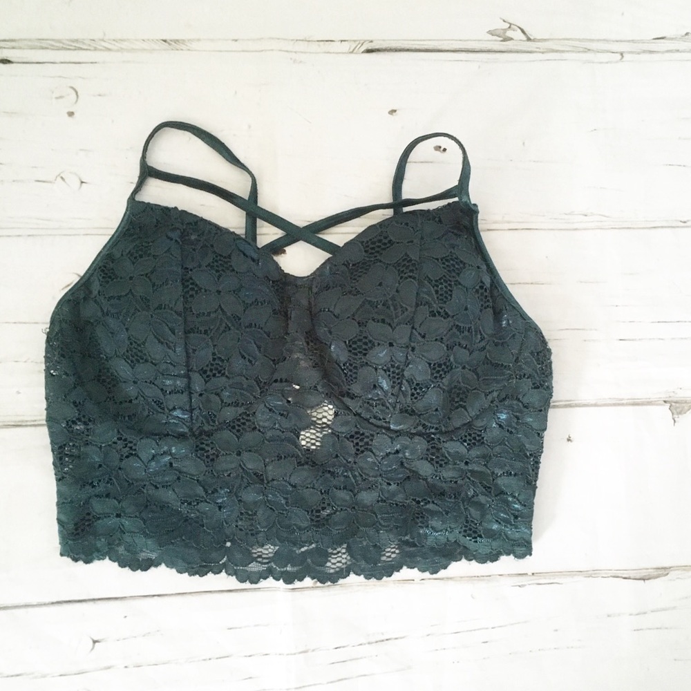 Bozzolo Lace Green Bralette Size Medium